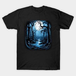 Black Metal Horror Forest Death Metal Rocker Band Gothic T-Shirt